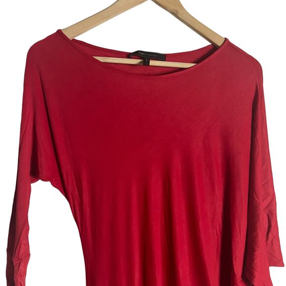 BCBGMaxAzria Red Long Sleeve Mid Length Jersey Dress Size XS - Picture 2 of 7